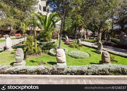The Archeology Museum of Ancash Garden in Huaraz, Peru