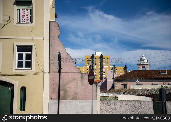 the architecture at the area of Xabregas in the City of Lisbon in Portugal. Portugal, Lisbon, October, 2021