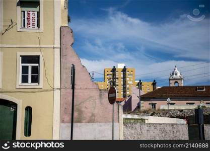 the architecture at the area of Xabregas in the City of Lisbon in Portugal. Portugal, Lisbon, October, 2021