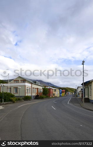 The arctic village of Saudarkrokur in the North of Iceland