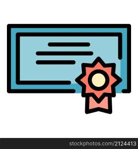 The arrest warrant icon. Outline the arrest warrant vector icon color flat isolated. The arrest warrant icon color outline vector