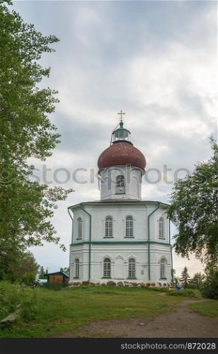 The ascension Church on the Sekirnaya mountain on Solovki, built in 1862.
