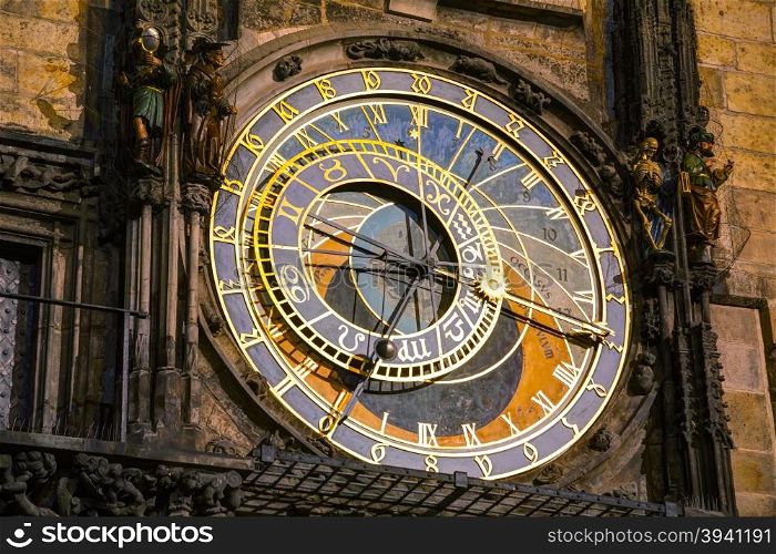The Astronomical Clock at Old City Hall in Prague, Czech Republic