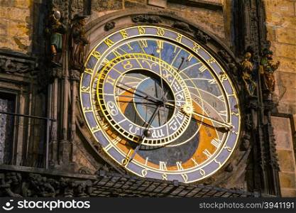 The Astronomical Clock at Old City Hall in Prague, Czech Republic