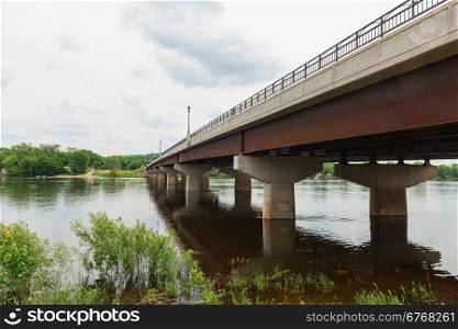 The August Derlith Bridge across the Wisconsin River, Sauk City, Wisconsin