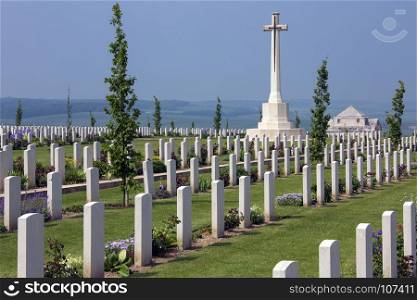 The Australian Cemetery in the Vallee de la Somme in the Le Nord and Picardy region of France. The Battle of the Somme took place in the First World War between 1st July and 21st November 1916. Over 600,000 allied and 465,000 German troops lost there lives in the battle.
