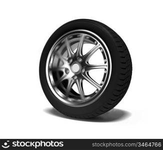 the auto wheel in motion blur effect (3D)
