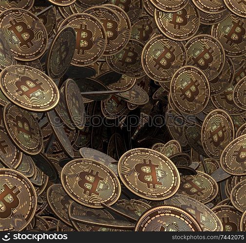 The background made of many cryptocurrency bitcoin - 3d rendering. Background made of many cryptocurrency bitcoin - 3d rendering
