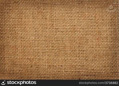 The background of coarse linen burlap in a cage