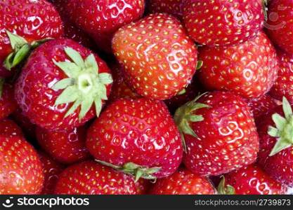 The background of fresh strawberries closeup