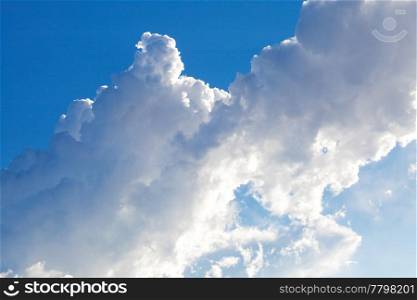 The background of sky and clouds