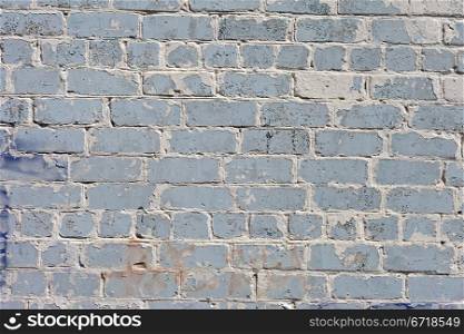 The Background with old painted brick wall