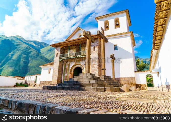 The baroque church dedicated to Saint Peter the Apostle located in Andahuaylillas District, Cusco, Peru