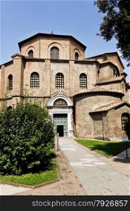 The Basilica of San Vitale is a church in Ravenna, Italy. It is one of the most important examples of early Christian Byzantine art and architecture in Western Europe.