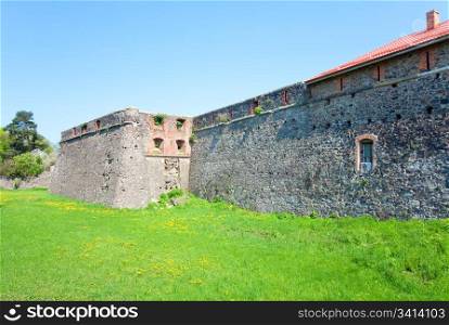 The bastions of Uzhhorod Castle (Ukraine). Built between the 13th and 18th centuries.