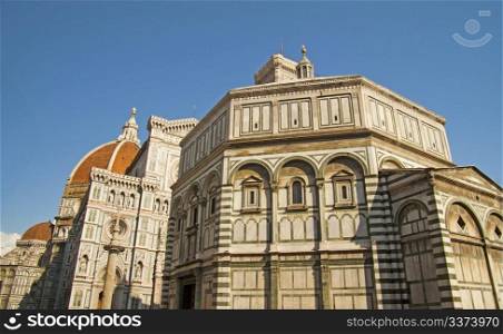 The Battistero, in front of Duomo of Florence