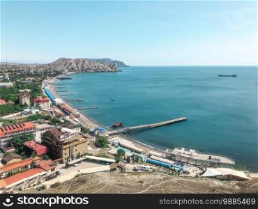 The bay of Sudak city, Crimea