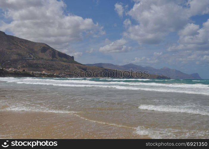The beach in Segesta. View of the beach in Segesta, Italy