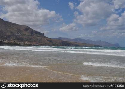 The beach in Segesta. View of the beach in Segesta, Italy