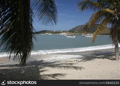 the beach in the town of Juangriego on the Isla Margarita in the caribbean sea of Venezuela.. SOUTH AMERICA VENEZUELA ISLA MARGATITA JUANGRIEGO BEACH