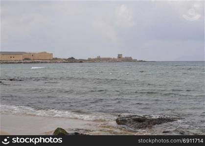 The beach in Trapani. View of the beach in Trapani, Italy