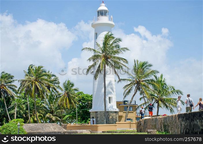 The beacon of a fort of Galle in Sri Lanka a country place of interest