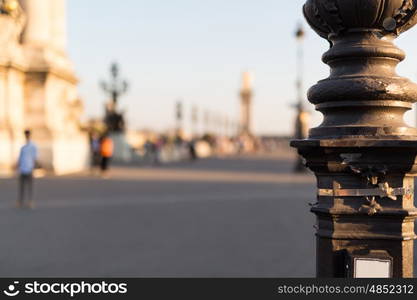 The beautiful Alexander III bridge in Paris