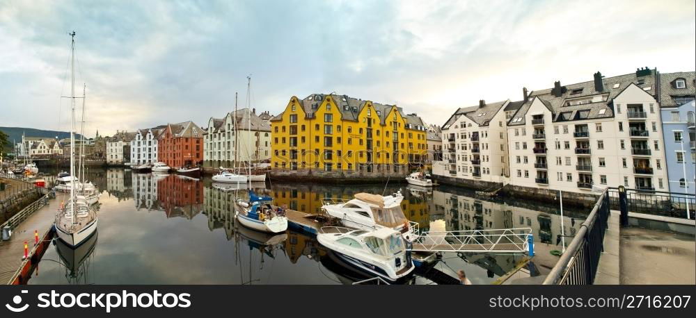 The beautiful city of Alesund in Norway