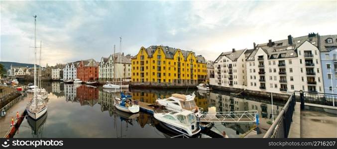 The beautiful city of Alesund in Norway