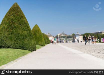 The beautiful gardens of invalides in Paris
