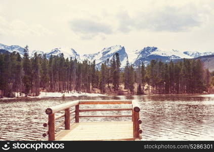 The beautiful lake in Autumn