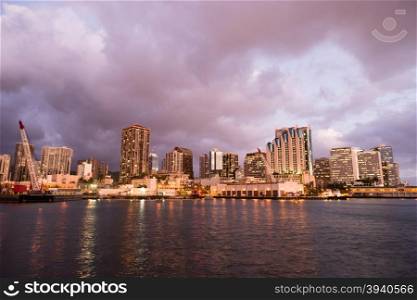 The beautiful lights and architecture on the Pacific island of Oahu