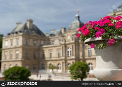 The beautiful palace of Luxembourg in Paris, France
