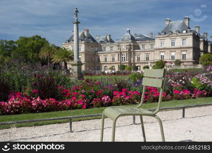 The beautiful palace of Luxembourg in Paris, France