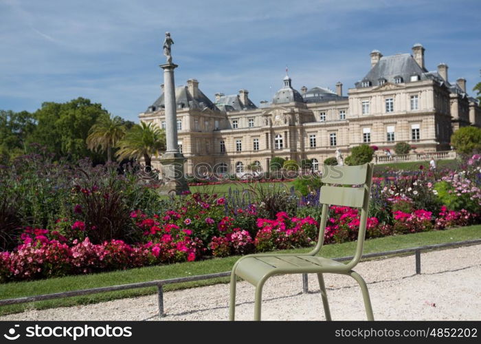 The beautiful palace of Luxembourg in Paris, France