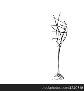 The beautiful stylized wine glass for fault