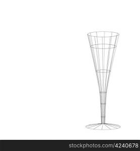The beautiful stylized wine glass for fault