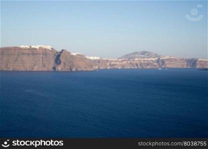 The beautiful view on the Caldera at Santorini