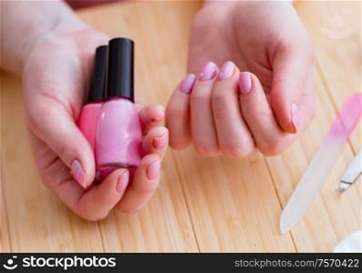 The beauty products nail care tools pedicure closeup. Beauty products nail care tools pedicure closeup
