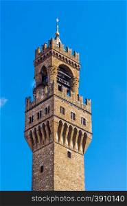 the bell tower of Palazzo Vecchio in Florence, Italy
