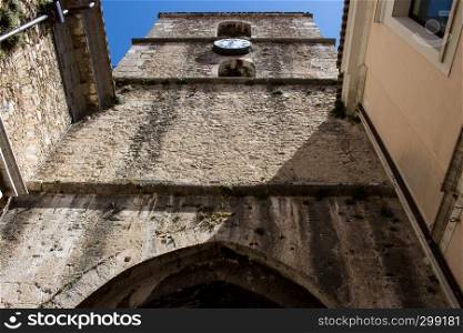 The bell tower of the Cathedral Church, Isernia, Molise