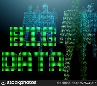 The big data modern computing concept. Big data modern computing concept