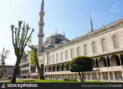 The big mosk in Istanbul Turkey in the spring.