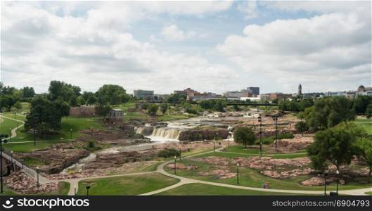 The Big Sioux River flows over rocks in South Dakota