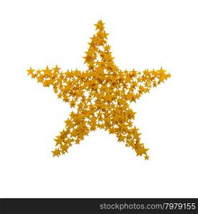 The big star consisting of a set of small stars.. The big star