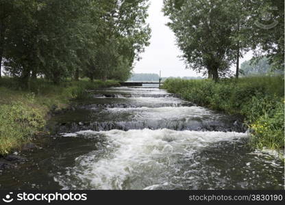 the biggest waterfall in holland from the river maas