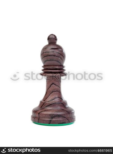 The black bishop. Chess pieces on the chessboard