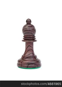 The black bishop. Chess pieces on the chessboard