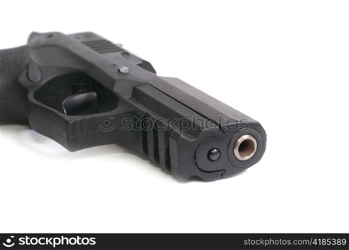 The black gun isolated on white background