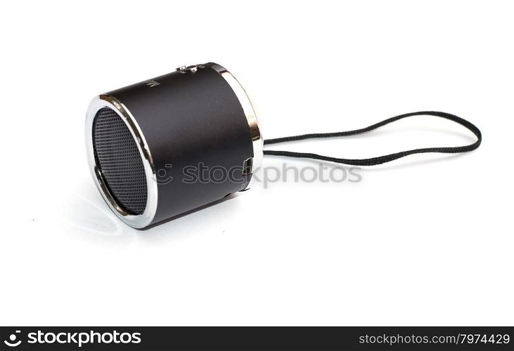 the black mobile loudspeaker for listening of music